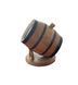 Bottle stand "Barrel" - Natural wood decor, 25x24x12 cm