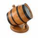 Bottle stand "Barrel" - Natural wood decor, 25x24x12 cm