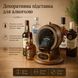 Bottle stand "Barrel" - Natural wood decor, 25x24x12 cm