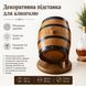 Bottle stand "Barrel" - Natural wood decor, 25x24x12 cm