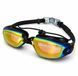 Professional racing goggles for competitive and sport swimming with integrated earplugs and 3D memory technology