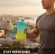 Спортивна пляшка SUMMER (750 мл) &mdash; Еко-пластик BPA-free, Жовто-блакитний градієнт 0-052 фото 2