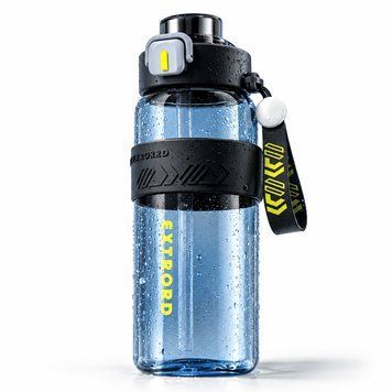 EXTRORD 850 ml black sports bottle with leak protection and stylish design