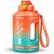 Еко-пляшка для води SPORTS BOTTLE (1500 мл) &mdash; Помаранчевий градієнт із вбудованою ручкою