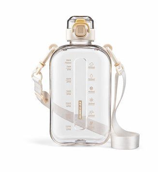 Спортивна пляшка для води SPORT (750 мл) &mdash; BPA-free пластик, бежева 0-042 фото