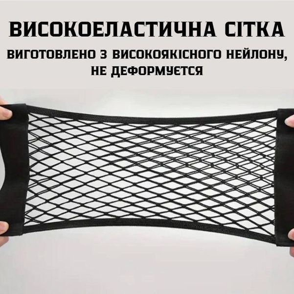 Міцна багажна сітка 25х60 см &mdash; Висока еластичність, посилена міцність та надійна фіксація 0-351 фото