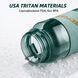 Спортивна пляшка KANGZYUAN 1000 мл (1 л) &mdash; Зелена Tritan BPA-free, ударостійка еко-пляшка з трубочкою та ремінцем