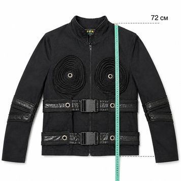 Чоловіча куртка ANDRE в стилі Cyberpunk / Techwear &mdash; Чорна, Розмір L (Водовідштовхувальна) 0-006/1 фото