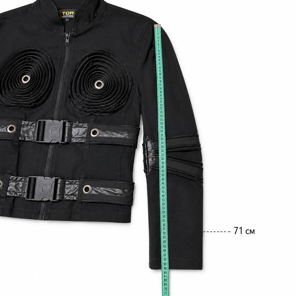 Чоловіча куртка ANDRE в стилі Cyberpunk / Techwear &mdash; Чорна, Розмір L (Водовідштовхувальна) 0-006/1 фото