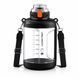 Lightweight Tritan bottle 2200 ml with comfortable handle and wide mouth, black