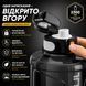 Спортивна пляшка TKK 2300 мл (2.3 л) &mdash; Чорний Tritan BPA-free, ударостійка еко-пляшка з ручкою та клапаном