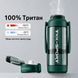 Пляшка TKK 1400 мл &mdash; Зелена Tritan BPA-free, ударостійка, спортивна з подвійною системою перенесення