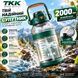 Спортивна пляшка TKK (2000 мл) &mdash; Напівпрозорий зелений Tritan BPA-free, з потужною ручкою та кнопкою-фіксатором