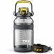 Спортивна пляшка TKK (2000 мл) &mdash; Напівпрозорий сірий Tritan BPA-free, з потужною ручкою та кнопкою-фіксатором