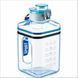 Пляшка для води 2200 мл &mdash; Блакитна BPA-free, з маркерами часу та посиленою ручкою