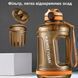 Еко-пляшка KANGZYUAN 1500 мл (1.5 л) &mdash; Помаранчева Tritan BPA-free, ударостійка, спортивна з ручкою та ремінцем