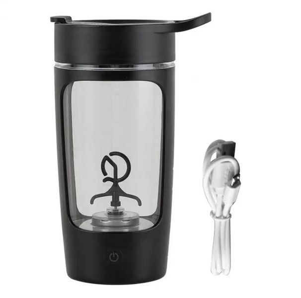 Electric Sports Nutrition Shaker (500 ml) &mdash; Cordless Tritan Mixer (Black)