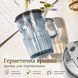 Еко-склянка з термостійкого скла 400 мл з багаторазовою трубочкою для гарячих та холодних напоїв чорний 0-311 фото 6