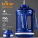 Еко-пляшка KANGZYUAN 2200 мл (2.2 л) &mdash; Синя Tritan BPA-free, ударостійка, спортивна з ручкою та ремінцем 0-172 фото 10
