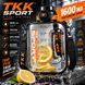 TKK SPORT Sports Bottle (1600 ml) &mdash; Impact-resistant Tritan, Black transparent with strap