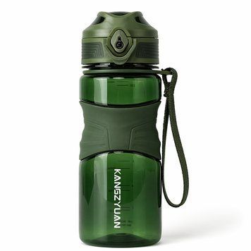 Пляшка KANGZYUAN 450 мл &mdash; Зелена Tritan BPA-free, ударостійка, спортивна з ергономічною кришкою