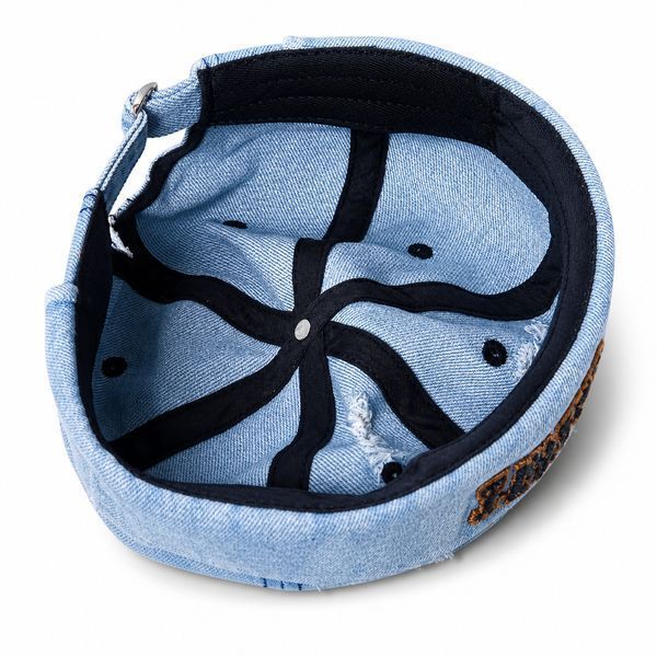 Джинсова безкозирка Docker Cap у стилі vintage з регульованим ремінцем, унісекс, 55&ndash;60 см 0-460 фото